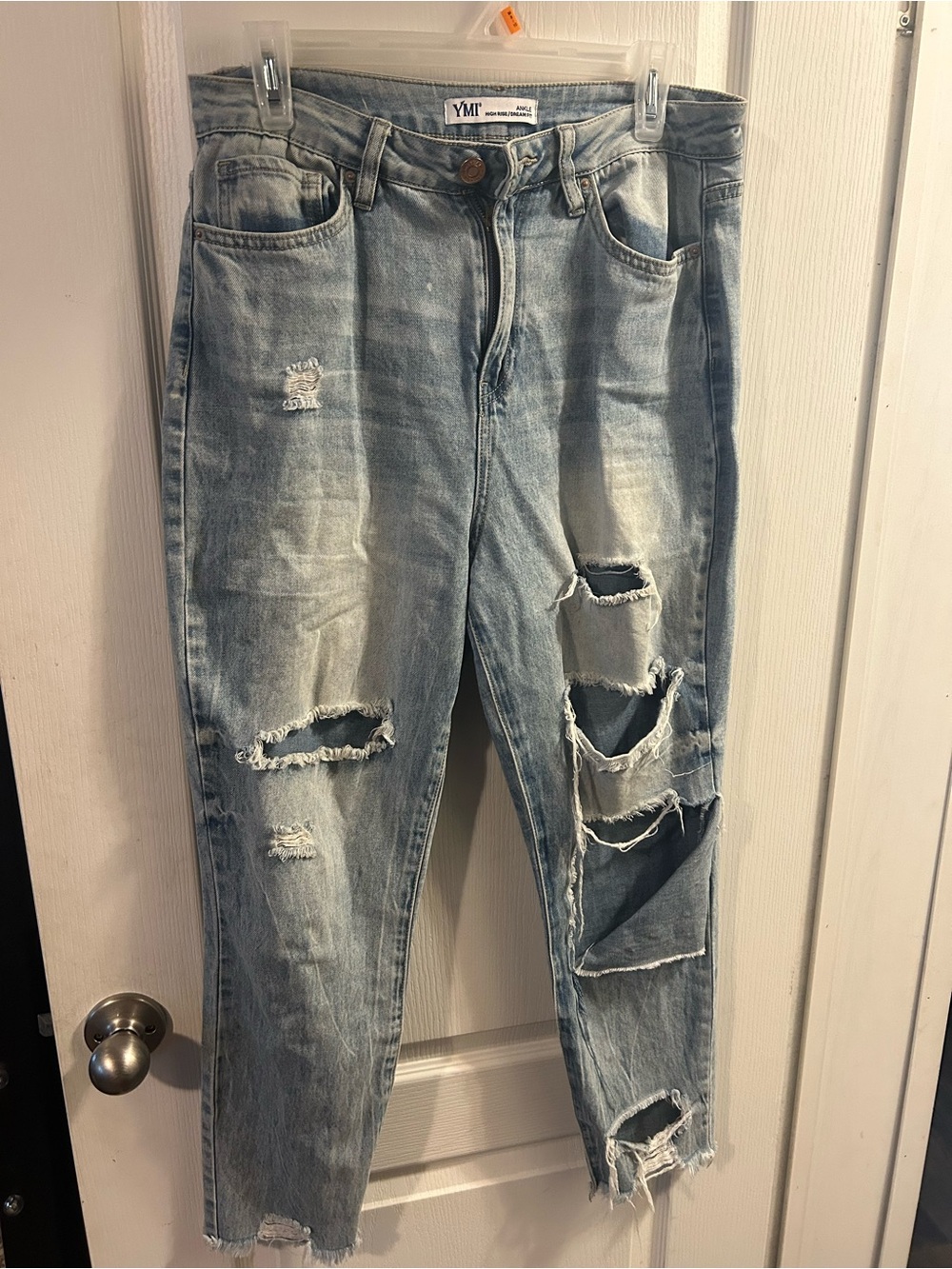 YMI Light Blue Distressed Boyfriend Jeans